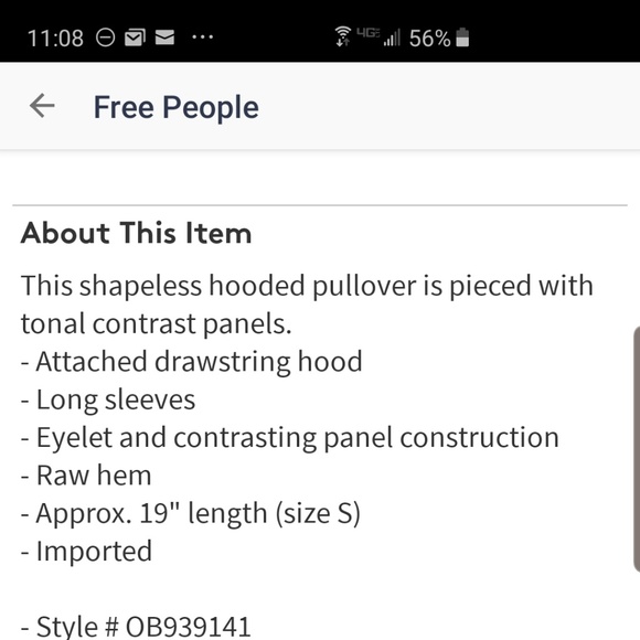 Free People Piper Pieced Pulover Hoodie - Picture 7 of 8